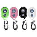 Wireless Camera Shutter Remote Control for Smart Phones- Compatible with iOS/Android (Pink+Green+White+Black)