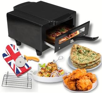 Chefman Advance Mini 10-Inch Multi-Purpose Smart Pizza & Naan Maker | 1500W Electric Tandoor with Stainless Steel Heating | Compact Pizza Oven for Grilling, Roasting, Baking | Home Use & Easy Clean