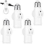 LUTER 4pcs E26 Bulb Adapter Outlet,