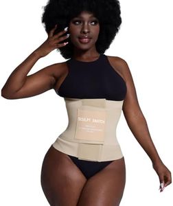 Sculpt Snatch Hourglass Waist Trainer for Women–Adjustable Sweat Band for Stomach, Tummy Control&Workout Waist Trimmer(BEIGE,XL)