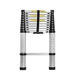 sogesfurniture 10.5ft Aluminum Telescoping Ladder, Extendable Telescoping Ladder with Spring Loaded Locking,EN131 Telescoping Ladder,Non-Slip Ribbing 330 Pound Capacity,BHCA-KS-JF-007-1