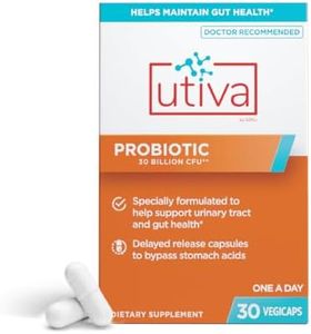 Utiva Probiotic Power - Supplement for Urinary Tract Infections (UTI) - 30 Billion CFU 30 Delayed Release Vegicaps - Blend of Lactobacillus and Bifidobacterium Strains