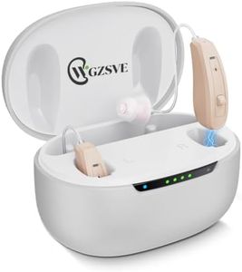 OTC Hearing Aids for Seniors, Rechargeable Hearing Amplifiers Devices with Noise Cancelling, Superior Sound Quality for Women Men Hearing Loss, Auto On/Off AA2