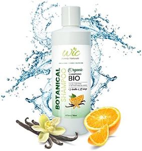 WIC Family Naturals Organic Shampoo For All Hair Types, Phthalate, Paraben & Sulfate Free Shampoo Gentle Formula (Vanilla & Orange, 16oz)