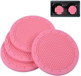 Car Coasters, Wisdompro 4 Pack PVC 