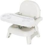 BBsecure 3-in-1 Booster Seat for Kitchen Chair, Booster Seat with Detachable Double Layer Tray, 3-Point Harness, Anti-Slip Design, Foldable Booster Chair for Babies and Toddlers, Gray