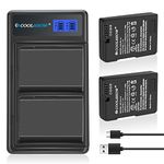 COOLSHOW EN-EL14 EN EL14A Batteries (2 Pack) and Dual LCD EL14 Battery Charger MH-24 Charger Compatible with Nikon D5600 D5500 D5300 D5200 D5100 D3500 D3400 D3300 D3200 D3100 Coolpix P7000 P7100 P7200 P7700 P7800