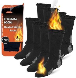 Debra Weitzner Thermal Socks for Men Women Warm Socks 4/6 Pairs Crew Winter Thick Boot Socks