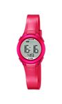 Calypso Unisex Digital Watch with LCD Dial Digital Display and Pink Plastic Strap K5677/4, LCD/Pink, Strap, LCD/Pink, Strap