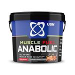 USN Muscle Fuel Anabolic All-In-One Muscle Mass Gainer, Caramel Peanut Flavour - 4kg, 54g Protein Powder, 5g Creatine Powder & 5g BCAA Powder For Maximum Muscle Growth, Post Workout Recovery Drink Mix