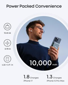 Anker MagGo 10000mAh MagSafe Power Bank – Portable Wireless Charger