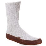 ACORN Unisex Slipper Sock Light Grey Cotton Twist Small(8-9 Women's/6-7 Men's) B US