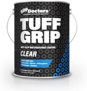 Tuff Grip Clear Non-Skid Paint for Ramps, Floors, Decks & Stairs – Textured Anti-Slip Grip Coating for Slip Resistant Traction (One Pack)