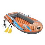 Bestway Inflatable Boat, Kondor 3000, 3 Persons, Raft Set with Oar and Hand/Foot Pump, Heavy Duty Handles and Interlocking Valves, 8.1” x 48”, 2.46m x 1.22m