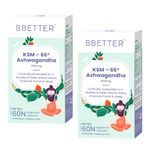 BBETTER Ashwagandha KSM 66 Capsules 600mg | Lab Tested Ashvagandha Tablet For Stress, Sleep Management & Anxiety Relief | Rejuvenates Mind & Body |120 Veg aswagandha Capsules
