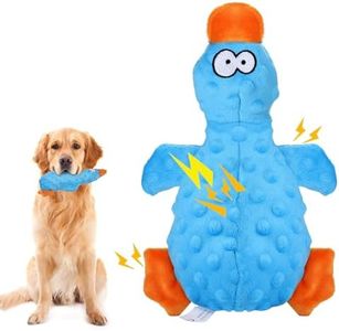 RAYITO Jouet couineur interactif pour chien en forme de canard, jouet à mâcher durable avec papier froissé pour chiens de petite, moyenne et grande taille