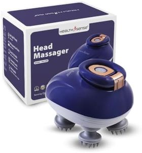 HealthSense Rechargeable Head Massager Machine with 96 Silicone Points | Red Light Therapy | 3 Speed Modes | Detachable Heads | Hair Growth, Deep Scalp Massage, Pain Relief & Relaxation – HM 240