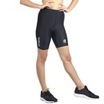 Quada Compression Men's Shorts Tights (Nylon) Skins for Gym, Running, Cycling, Swimming, Basketball, Cricket, Yoga, Football, Tennis, Badminton & More (Black, 2XL)