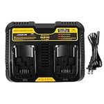 ARyee Replacement Charger Compatible with Dewalt 12V-18V Li-ion Battery Charger DCB203 DCB204 DCB206 DCB201 DCB120 DCB127 12V-20V 3A MAX with 2.1A Dual Port