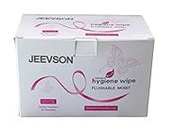 Jeevson Individually Wrapped Flushable Intimate Wipes-Excellent for Travel (1 Box)