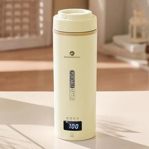 StarAndDaisy Electric Kettle, Small Mini Coffee Tea Kettle With 4 Temperature Settings, Fast Boiling Hot Water With Auto Shut-Off, Stainless Steel (500Ml, Cream), 300 Watts