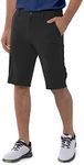 33,000ft Men's Golf Shorts Dry Fit, Lightweight Quick Dry Golf Stretch Shorts with Pockets 11" Inseam for Travel Casual Black