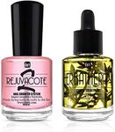 duri Rejuvacote 2 Nail Growth System Base and Top Coat, Herbatherapy Cuticle Treatment Drops - Damaged Cuticles Repair, Growth, Healthier, Stronger Nails, Strengthener (Combo Pack)