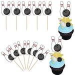 Rsstarxi 40 Pack Bowling Cupcake Toppers Sport Bowling Party Cupcake Picks Bowling Alley Themed Birthday Party Cake Decorations for Baby Shower Kids Birthday Party Decorations