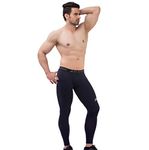 Redesign Compression Pants Tights (Nylon), Skins, Men's Legging, Base Layer for Gym, Running, Cricket, Swimming, Cycling, Football, Yoga, Basketball, Tennis, Badminton & More (XXL, Navy Blue)