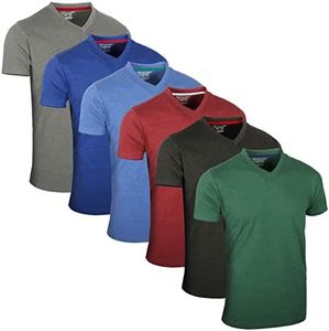 FULL TIME SPORTS 6 Pack Mélange Assorti T-Shirts à col en V - XX-Large