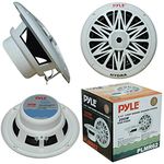 PYLE PLMR62 PAIR SPEAKERS 2 WAY WHITE 6.5" 16.50 CM 165 MM OF DIAMETER WATERPROOF INDOOR OUTDOOR SWIMMING POOL SEA BEACH BOAT HOTEL PUB BAR 200 WATTS RMS 400 WATTS MAX TO COUPLE