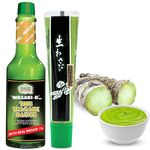 WASABI-O Authentic Japanese Wasabi Sauce 62g & Wasabi Paste 43g Made with Fresh Real Wasabi - Japanese Real & Fresh Hot Sauce Made with Premium Wasabi Root, Wasabi Sauce for Sushi & Salad