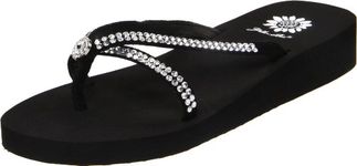 Yellow Box Women's Stormy Flip Flop, Black, 7.5