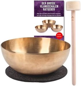 Peter Hess Therapieklangschale Universalschale (21 cm, 900 g) Klangschale mit Filzschlägel und Untersetzer (Premium Qualität ohne Anlaufschutz)