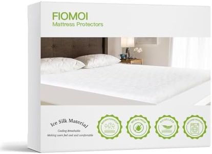 Fiomoi Full Size Mattress Protector 100% Waterproof and breathable,3 Layers Cooling Bed mattress Cover Smooth Soft Noiseless, Mattress Pad Cover with 15 inch Deep Pocket