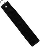 Longridge Three Fold Golf Towel - Black