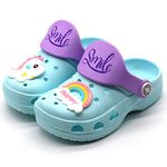SVAAR Attractive Clog Shoes For Boys & Girls || Indoor & Outdoor Sandals Clogs For Kids Sea Blue, 8 UK