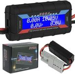 200A DC Digital Monitor Professional DC Battery Monitor Meter Precise LCD Volt Amp Watt Power Analyzer 0-200A 0-60V Solar Power Monitor Tester for Power Monitoring