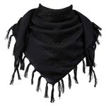 Swift Wear Soft Cotton Shemagh Scarf Arab Sun Hat Combat Desert Keffiyeh SAS Army Tactical Military Desert Head Neck Wrap mask (Black), One Size