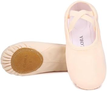 OLORA Women's Ballet Shoes Canvas Dance Slip on Slippers Yoga Practice Shoes for Kids/Girls/Adults Pink US 10.5