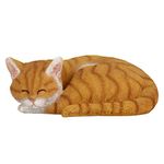 Wonderland resin Sleeping Cat Statue, Full, Multicolour