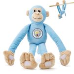 Manchester City FC Official Plush Monkey - 47cm Hanging Soft Toy, for 'Cityzens' of Adults And Kids