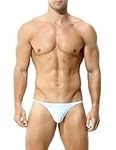 Casey Kevin Men's Sexy Thong Underwear Low Rise G String for Male CK3013-White Small