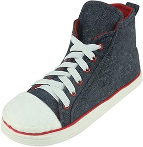 Home Slipper Womens Winter Warm Cozy Fleece High-Top Indoor Outdoor House Room Cute Fashion Sneakers Boot Slippers Shoes,Navy Blue,US 9