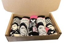 FIVE Pairs of Elvis Socks in a Box UK Adult SZ 7-10 / Gift for Dad/Boyfriend/Gift For an Elvis Fan/Elvis Gift/Elvis Socks