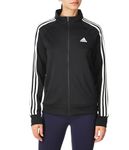 Adidas Womens Essentials Warm-Up Tricot Slim 3-Stripes Track Jacket,black,4X