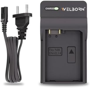 WELBORN Charger for ENEL14 Battery Pack Compatible with Nikon Digital Cameras D3100 D3200 D3300 D3400 D3500 D5100 D5200 D5300 D5500 D5600 | Coolpix P7000 P7100 P7200 P7700 P7800 Df