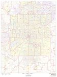 Indianapolis, Indiana ZIP Codes - 36" x 48" Paper Wall Map