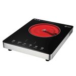 KWW 2200W Infrared Induction Cooktop | Soft Touch Panel | All Utensils Induction Cooktop | LED Display, Auto Switch Off with Crystal Glass | 1 Year Warranty (Neo)