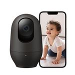 nooie 2K baby monitor, 360°Pan/Tilt Wi-Fi Baby Monitor with Camera and Phone App, Indoor Baby Camera, AI Motion Tracking, Night Vision, Two-Way Audio, Compatible with Alexa/Google Home